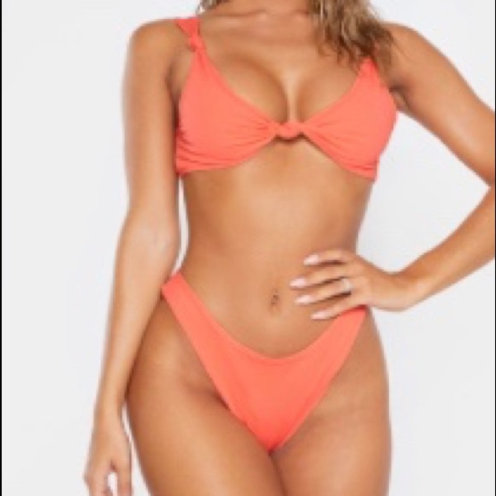 PLT never worn coral knitted bathing suit